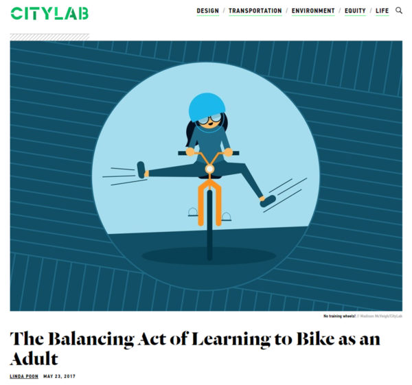 Cycling instruction education learn to ride CityLab 2017 National Bike Month
