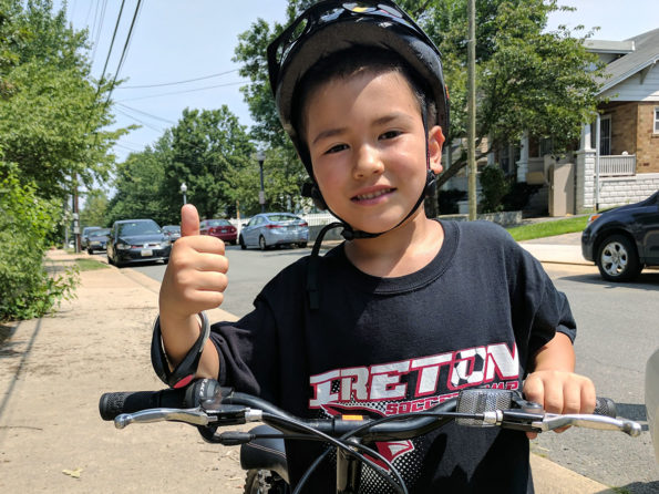 Bike lesson for a six year-old